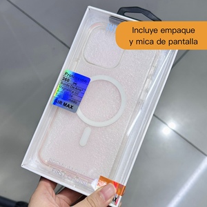 AIR Funda protettore para iPhone 16 15 14 13 12 11 magnetica trasparente anticaida - Product Image 4