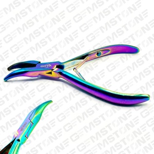 GEMSTONE ENTERPRISES Pince à micro-anneaux pour extensions capillaires, durable et réutilisable, 5,5 pouces, à embout incurvé, pour dépose et pose, en acier inoxydable - Product Image 4