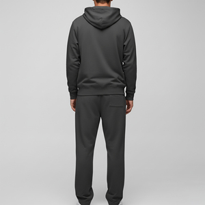 Ensemble sweat-shirt et jogging surdimensionné en molleton français 100% coton de haute qualité, logo brodé personnalisé, sweat-shirt lourd - Product Image 5