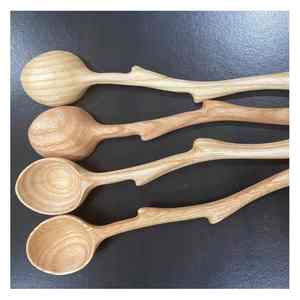 Ensemble de cuisine cuillère en bois du Vietnam fait à la main en bois naturel ustensiles de cuisine écologiques pour la vente en gros et au détail - Product Image 5