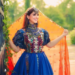 Robes de soirée vintage faites à la main pour femmes, respirantes, multicolores, avec broderie Kuchi, plissées, longueur genou, coupe trapèze, modestes, 100% - Product Image 2