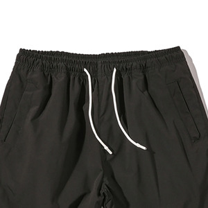 Shorts Bermuda pour homme, noirs, à séchage rapide, avec cordon de serrage et poches, vêtements de sport décontractés - Product Image 3