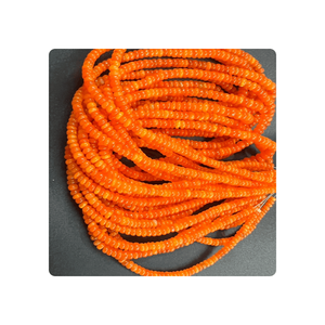 Cuentas de Ópalo Etíope Naranja Premium, Tamaño Personalizado, Forma Redonda Lisa, Hilo de 14 Pulgadas, Todos los Colores, Fabricación de Joyería, Natural - Product Image 2
