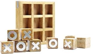 Jeu de Tic Tac Toe en bois fait à la main | Jeu de société de voyage Grands cadeaux pour toutes les occasions - Product Image 5