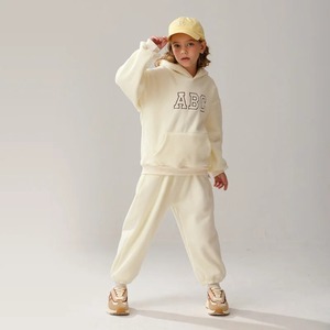 Sweatshirts pantalons pour garçons costumes pour enfants ensemble 2 pièces coton 2025 marron printemps automne coton survêtement Sport cadeau de noël tissu pour enfants - Product Image 1