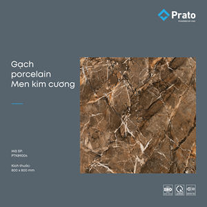 Azulejos de porcelana brillante CMC 80x80, acabado elegante de alto brillo, función de ladrillo refractario para interiores - Product Image 3