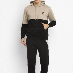 Sudadera con capucha de algodón para hombre 2023, Sudadera con capucha con estampado de patrón sólido de tela de lana gruesa de gran tamaño personalizada a la moda al por mayor - Product Image 1