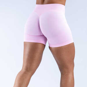 Fitness taille haute athlétique Yoga Shorts femmes Sexy ventre contrôle entraînement course bout à bout levage Yoga Shorts - Product Image 3