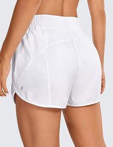 YOGA Shorts Mujeres Short de course à taille haute Mesh Liner - 3 ''Quick Dry Athletic Gym Track Workout Respirant Zip Pocket - Product Image 4