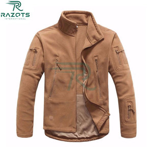 โรงงานผลิตเสื้อแจ็คเก็ต Razorts แบบสั่งทำพิเศษ ลายนูน สำหรับผู้ชาย สวมใส่สบายในฤดูหนาว เป็นมิตรกับสิ่งแวดล้อม น้ำหนัก 300 กรัม ผลิตจากผ้าฟลีซคุณภาพสูง โพลีเอสเตอร์/คอตตอน - Product Image 4