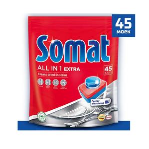 Somat All in 1 Extra tablets in the <b>dishwasher</b> 45 tablets 819g - Product Image 5