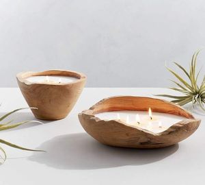 Tazón para velas de Material de madera de Mango metálico Forma de corte curvo Tazón para velas usado de Navidad más vendido - Product Image 6