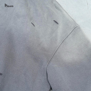 Nouveau design en détresse recadrée poids lourd automne coton 400 Gsm Boxy Fit Style surdimensionné Logo personnalisé hommes sweats à capuche lavés à l'acide - Product Image 3