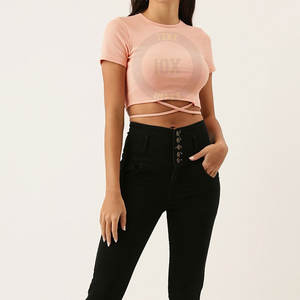 Top corto ligero personalizado para mujer, ropa informal de calidad superior, Top corto para mujer, Top corto de nuevo diseño para mujer - Product Image 4