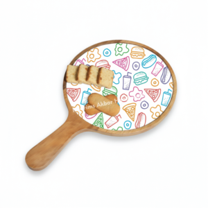 Bandeja de Servir Única de Madera de Acacia, Plato con Estampado de Esmalte, Tabla de Madera para Filetes, Regalo de Navidad o Boda, Uso en la Cocina, Proveedor Mayorista - Product Image 6