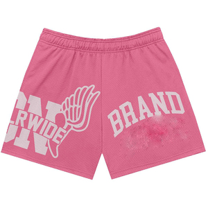 Women Pink <b>Mesh</b> Shorts 150 GSM High Quality Polyester Breathable Training Shorts Custom <b>Screen</b> Print Logo women's shorts - Product Image 1