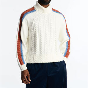 Wholesale High Quality Spandex/Polyester/Cotton Turtleneck Shirts <b>Men</b> Customizable Logo Embroidery Regular Fit Knitted Quick Dry - Product Image 1