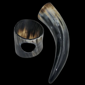 Vaso Vikingo de Cuerno de Búfalo de la Mejor Calidad, Color Natural del Cuerno con Soporte Metálico, Hecho a Mano y Pulido, Precio Económico - Product Image 4