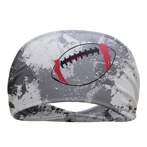 Sublimation Printed Reversible Compression Yoga Running Unisex Sport <b>Headband</b> Hairband Wholesale - Product Image 1