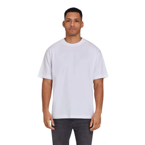 Mens Oversized <b>White</b> T Shirt Wholesale Heavy Cotton Blank <b>Plain</b> <b>Tee</b> Shirt Perfect for Custom Printing Embroidery & Branding - Product Image 1
