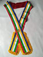 Estuche de Transporte para Banda Masónica OES, de Terciopelo Bordado, Blanco y Negro, Bolsas Usadas