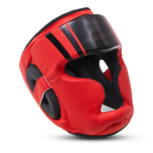 Protector de cabeza de entrenamiento profesional Rojo Negro protectores de cabeza personalizados cuero de guardia de cabeza de boxeo verde - Product Image 1