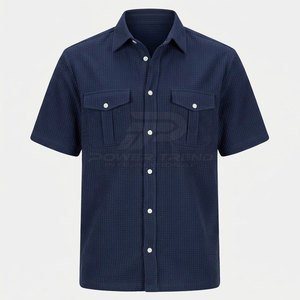 Conjunto de punto tipo gofre para hombre, venta al por mayor de fábrica, personalizado, transpirable, de dos piezas, ropa informal de moda para uso diario y actividades al aire libre - Product Image 3