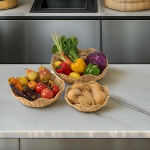 <b>Wicker</b> <b>Storage</b> <b>Baskets</b> Set of 3 Handmade <b>Storage</b> <b>Basket</b> Wholesale eco-friendly Made in Viet Nam - Product Image 4