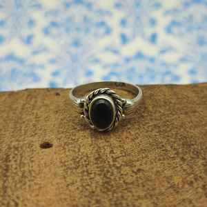 925 Silver Designer <b>Ring</b> Handmade <b>Plain</b> Luxury Jewelry with Black Onyx Gemstone and Diamond for Weddings - Product Image 4