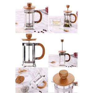 Cafetière à piston en bois portable de haute qualité, pressée à la main, pour la maison, le bureau, le camping et les fêtes. - Product Image 1