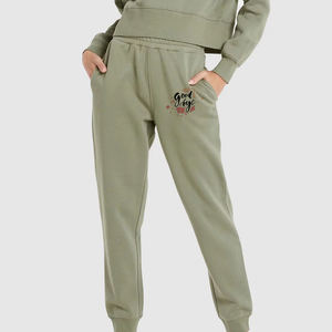 Women's Breathable Cotton Sweatpants Custom Wholesale Ladies Jogger Pants for Bodybuilding Flat Sports Outerwear for Winter - Product Image 5