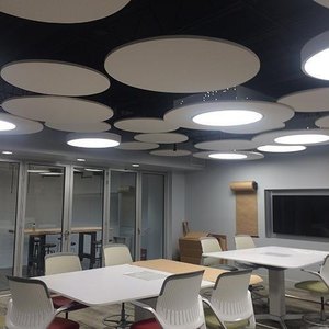 Yên tĩnh Deco đám mây vách ngăn Bảng điều khiển sợi thủy tinh len Trần Tường âm thanh bảng chống cháy cách âm 3D thiết kế mô hình - Product Image 2