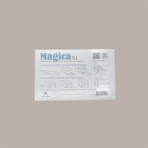 Boîte magique blanche naturelle Quatre hauteurs en plastique 51x51 cm Ensemble de 2 pièces - Product Image 1