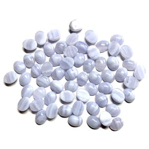 Vivaaz Gems AAA Grade 8x10mm Cabochon ovale en agate de dentelle bleue naturelle cristal IGI certifié pierres précieuses semi-précieuses en vrac - Product Image 4