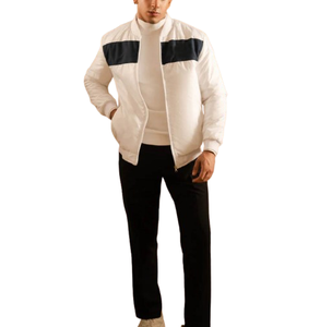 Chaqueta Bomber de Satén Reversible con Logotipo Personalizado de Nuevo Diseño para Hombre, Chaqueta Bomber Corta Informal de Nailon con Cremallera para Invierno y Actividades al Aire Libre - Product Image 4