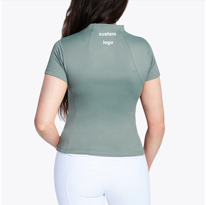 เสื้อขี่ม้าแขนยาวซิปครึ่ง20 $ กำหนดเองได้เสื้อขี่ม้าซับเหงื่อเสื้อขี่ม้าที่ระบายอากาศได้ดี - Product Image 5