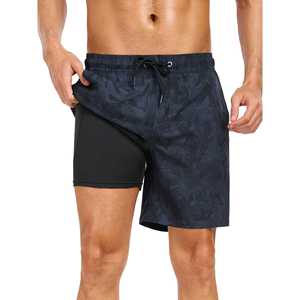 Short de bain pour hommes High Street Camo Board Shorts pour l'été à la mode respirant Fitness maillot de bain confortable solide Shorts d'été - Product Image 4