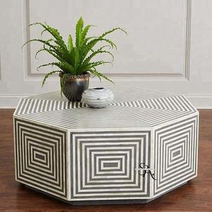 MUEBLES con incrustaciones de huesos, tradición artesanal, personalizada y Floral mesita de noche, armario con incrustaciones de huesos, sala de estar DE LA India - Product Image 6