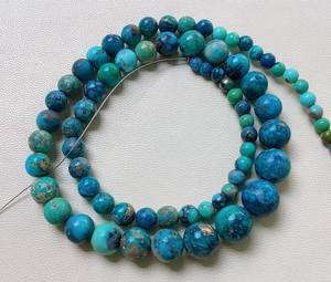 100% cuentas de forma redonda de turquesa natural de Arizona, cuentas Rondell lisas de turquesa, cuentas de piedras preciosas de turquesa de Arizona de 16 pulgadas - Product Image 1