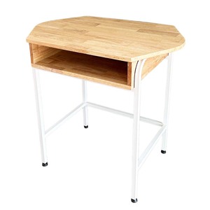 Single Modular <b>Computer</b> <b>Desk</b> Natural Wood with Iron Legs-PSD034 - Product Image 1