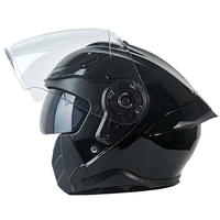 Casques de moto unisexes 3/4 en ABS personnalisé, doublure en coton, homologués DOT, casque de moto à face ouverte avec double visière