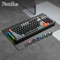 Yeaibo 98 avec étui de protection barebones bon keycap ducky win prix vgn inalambrico mignon wooting he clavier mécanique pas cher