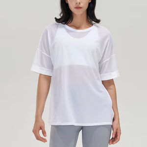 เสื้อยืดตาข่ายโลโก้สั่งทำได้สำหรับทุกเพศ น้ำหนักเบา ระบายอากาศดี แขนสั้น เหมาะสำหรับออกกำลังกาย โยคะ เล่นกีฬา แห้งเร็ว ยืดได้สี่ทิศทาง ใส่ได้ในช่วงฤดูร้อน - Product Image 4