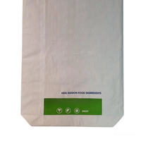 Sacs en papier kraft biodégradables personnalisés avec corde en coton, impression flexo, bec verseur, blanc, PE, capacité 25kg 50kg