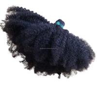 Extensions de cheveux humains vierges Remy 100% indonésiens, qualité supérieure, cuticules alignées, texture afro crépue, pour tissage de cheveux - Vente en gros