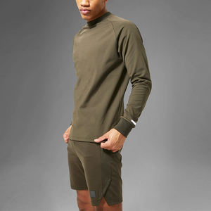 New Design Custom French Terry Cotton Plain Unisex Hoodies Two Piece <b>Shorts</b> Set Streetwear Tracksuit With Side Mens Tracksuit - Product Image 4