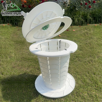 Portable extérieur petite toilette d'intimité d'urgence siège rétractable banc pliant réglable salle à manger lumineuse pliable