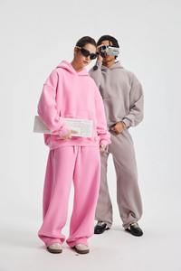 530 Gsm Custom Boxy Fit Heavyweight <b>Men</b> Fleece Fabric Acid Wash Tracksuit Flare <b>Pants</b> Sets <b>Men</b> <b>Cropped</b> Custom Logo Tracksuit - Product Image 3