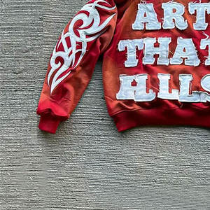 Sudadera con capucha de parche de socorro para hombre superventas en línea/Sudadera con capucha de parche de socorro para hombre de nuevo diseño de alta calidad 100% - Product Image 4