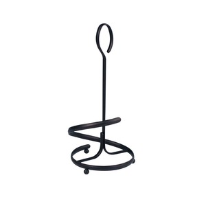 Porte-serviettes en papier de bureau en fil de spirale support de tissu en fer plat en métal noir accessoire de cuisine Vintage élégant - Product Image 5